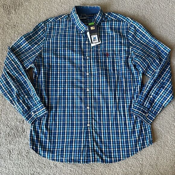 U.S. Polo Assn. Men’s Plaid Buttondown - Picture 1 of 11